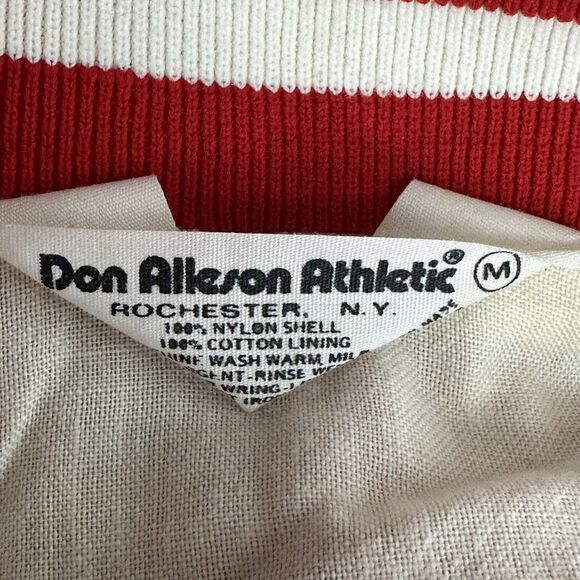 vintage don alleson womens varsity athletic red baseball jacket Size M - Picture 4 of 5